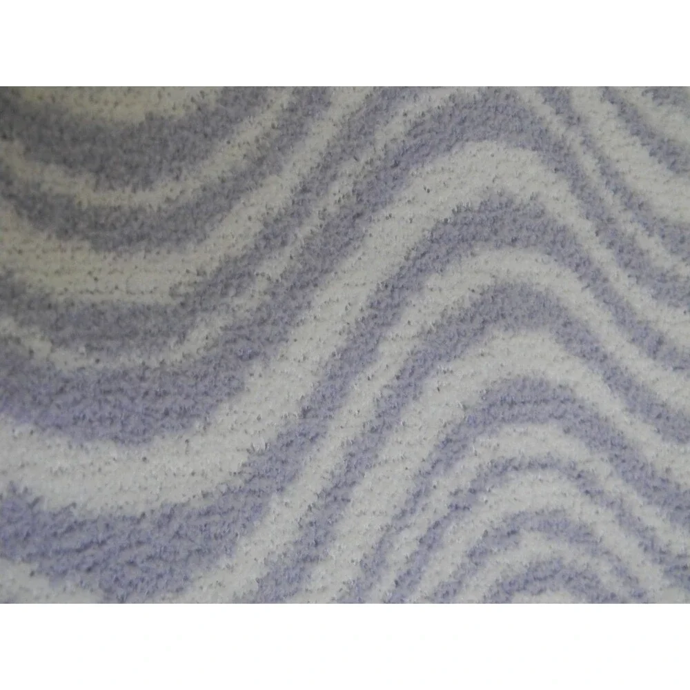 Oeko-Tex Purple White Swirl Stripe Zebra Print Blanket Decorative Throw NWT